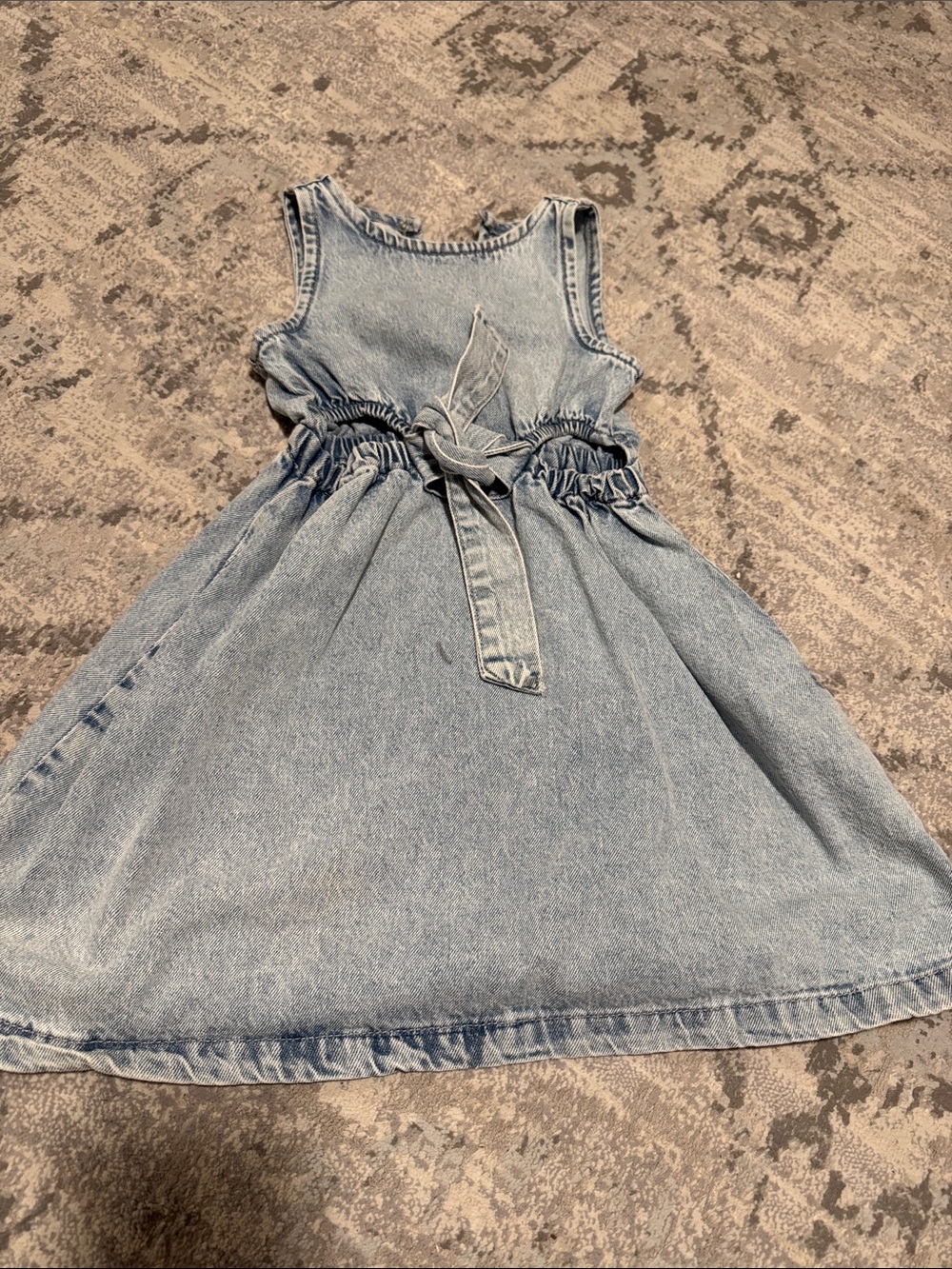 Zara Light Blue Denim Tie-Waist Sundress